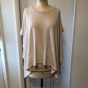 Altar’d State Beige Lace Poncho Sweater
